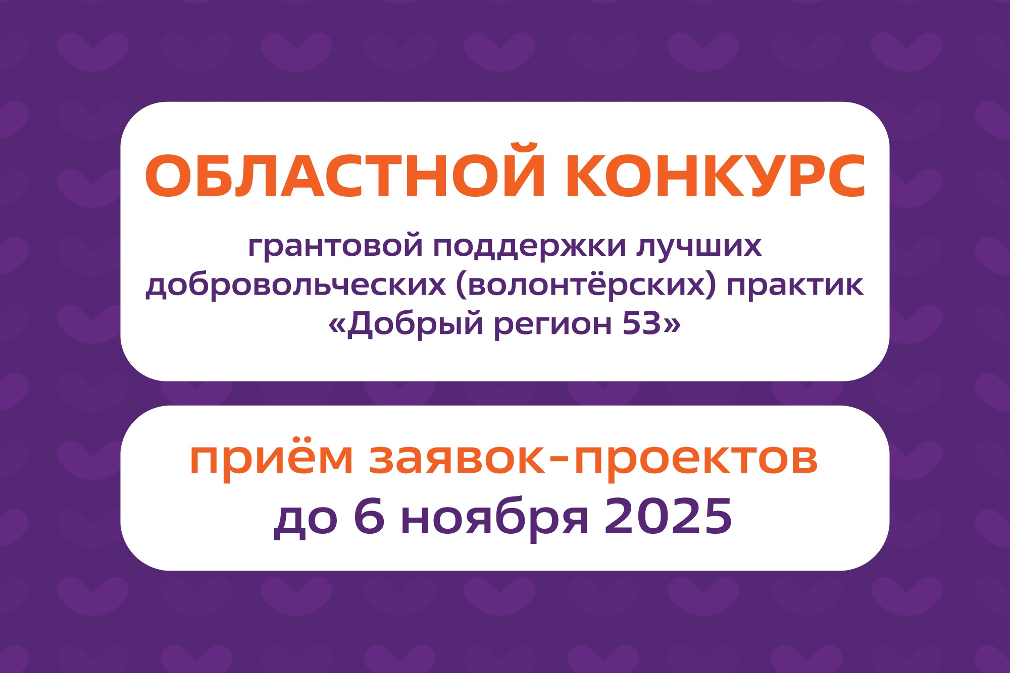Стартовал конкурс для волонтеров «Добрый регион 53»